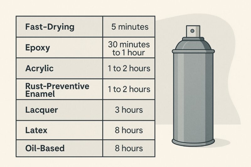 how long does it take spray paint to dry